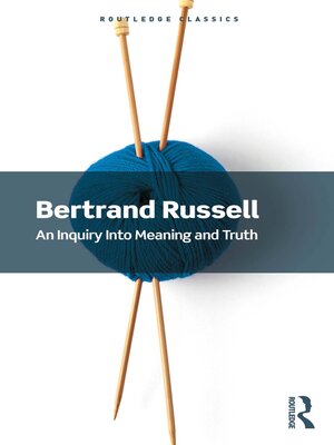 cover image of An Inquiry Into Meaning and Truth
